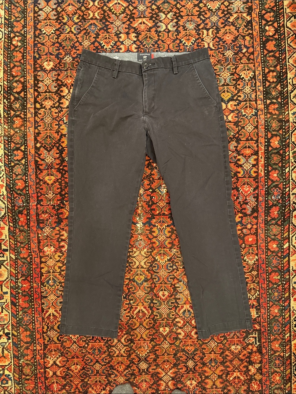 Dockers Men's Charcoal/Black Chinos 32/26